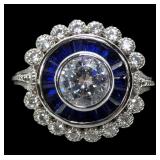 Joseph Espositio sterling round white and blue