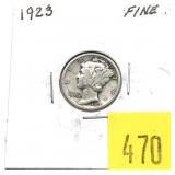 1923 Mercury dime