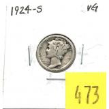 1924-S Mercury dime