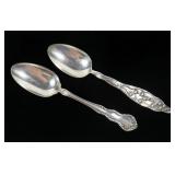Lot, 2 Sterling serving spoons, 3.420 T. oz. t.w.