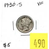 1930-S Mercury dime