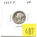 1929-D Mercury dime