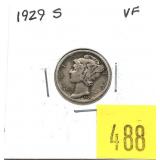 1929-S Mercury dime