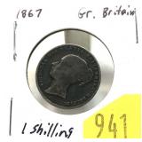 1867 British shilling