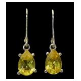 Sterling silver gold wash lever back earrings with