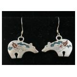 Sterling silver Navajo bear motif shepherd hook