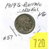 1919-S Buffalo nickel