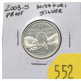 2003-S Washington quarter silver Proof