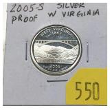 2005-S Washington quarter silver Proof