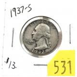 1937-S Washington quarter