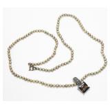 Sterling silver square cut smoky quartz and