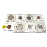 Lot, world coins, 8 pcs.