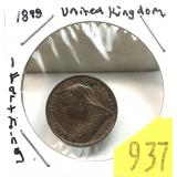 1898 British 1 farthing