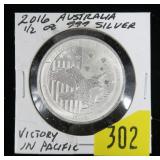 2016 .999 Silver 1/2 oz. Australia Victory in