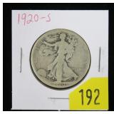 1920-S Walking Liberty half dollar