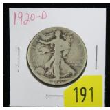 1920-D Walking Liberty half dollar