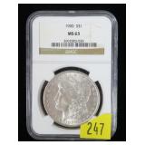 1900 Morgan dollar NGC slab certified MS-63
