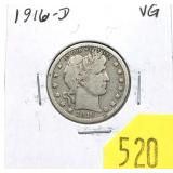 1916-D Barber quarter