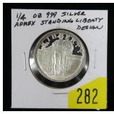 .999 Silver 1/4 oz. Apmex Standing Liberty round