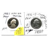 x2- 1976-S Proof Washington quarters-x2 quarters -