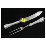 Sterling handled carving set, 2 pcs.