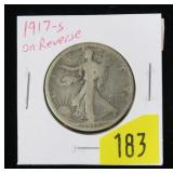 1917-S Rev. Walking Liberty half dollar