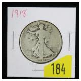 1918 Walking Liberty half dollar