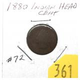 1880 Indian Head cent