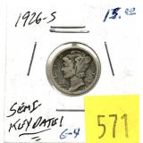 1926-S Mercury dime