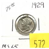 1929 Mercury dime