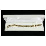 14K Yellow gold 8" curb chain bracelet, 26.3 grams