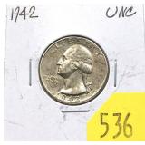 1942 Washington quarter