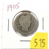 1905 Barber quarter