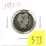 1897-O Barber quarter