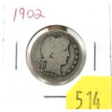 1902 Barber quarter