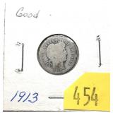 1913 Barber dime
