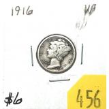 1916 Mercury dime
