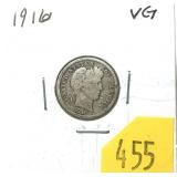 1916 Barber dime