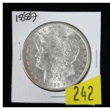 1889 Morgan dollar, BU