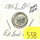 1916-S Mercury dime