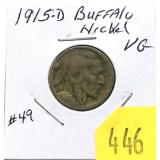 1915-D Buffalo nickel, restored date