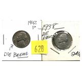 Lot, 2 error nickels