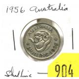 1956 Australian 1 shilling
