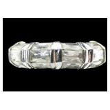Sterling silver CZ band style ring, size 7