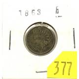 1863 Indian Head cent