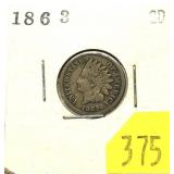 1863 Indian Head cent
