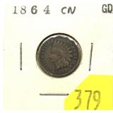 1864 Indian Head cent