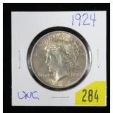 1924 Peace dollar, Unc.