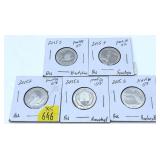 x5- 2015-S Proof quarters, -x5 quarters,