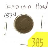 1874 Indian Head cent